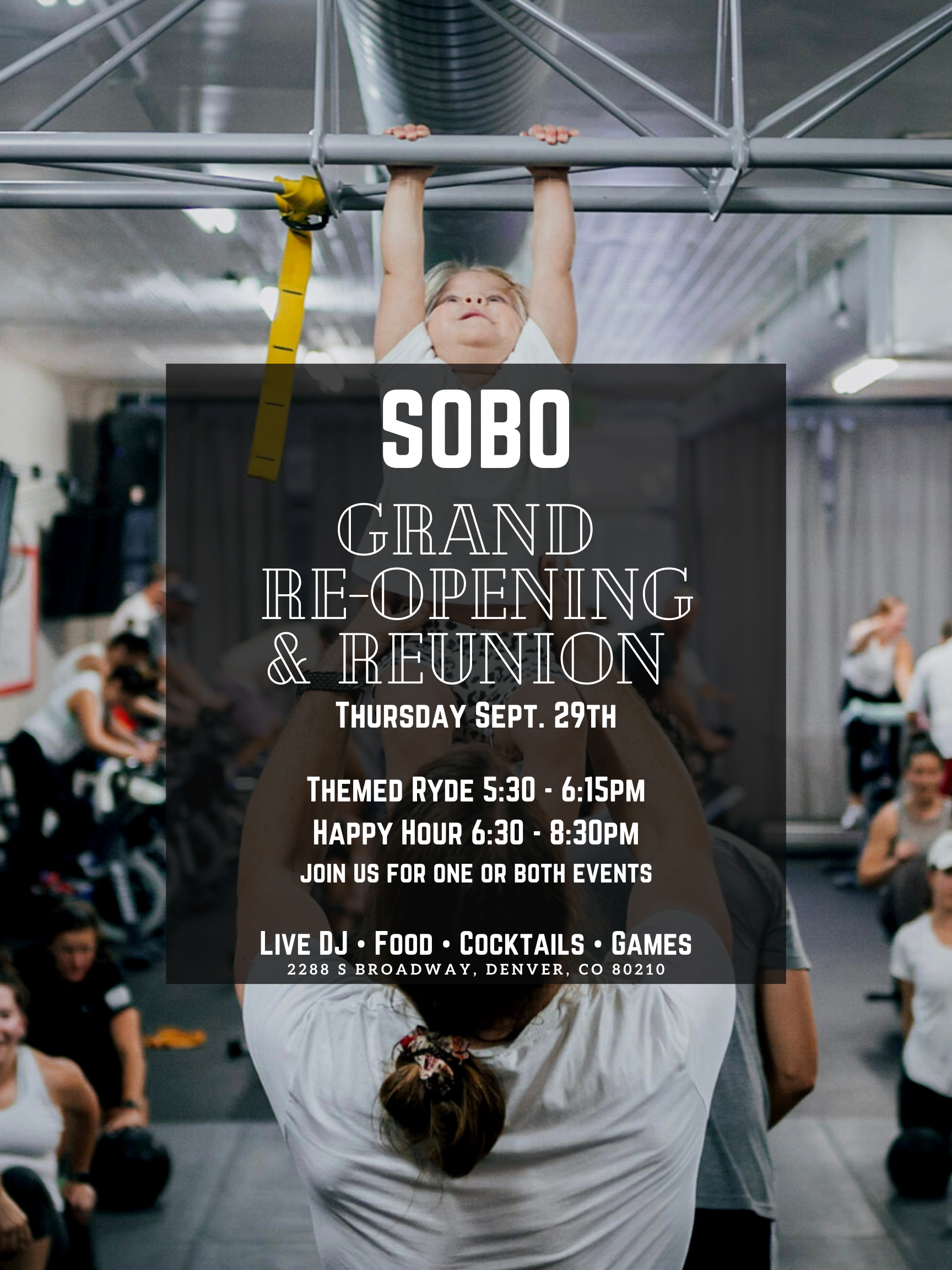 
SoBo Grand Re-Opening & Reunion Happy Hour